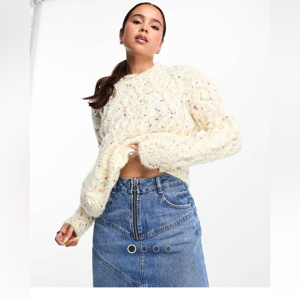 NWT ASOS QED London Cable Knit Sweater - Picture 5 of 5